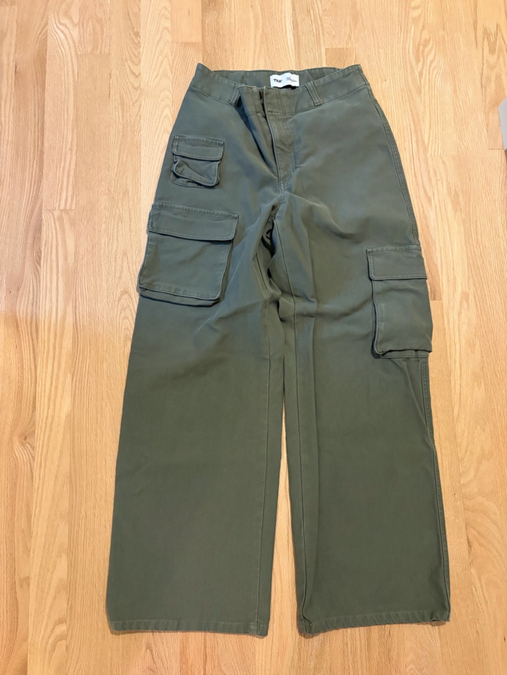 SOLD TNA Olive Green Wide-Leg Cargo Pants